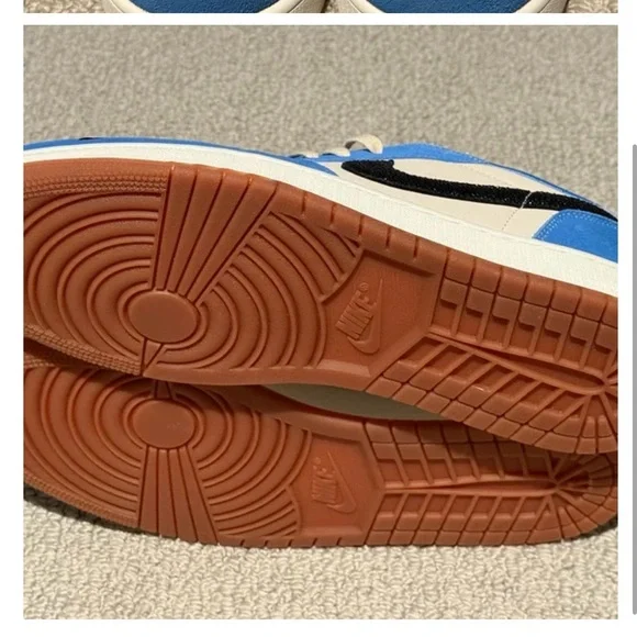 Nike Blue and Black Sneakers Premium Leather High-Top - Picture 6 of 6